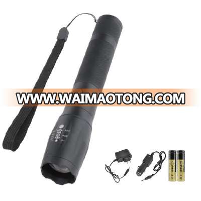 Camping DC Charging Flashlight Zoom LED Torch