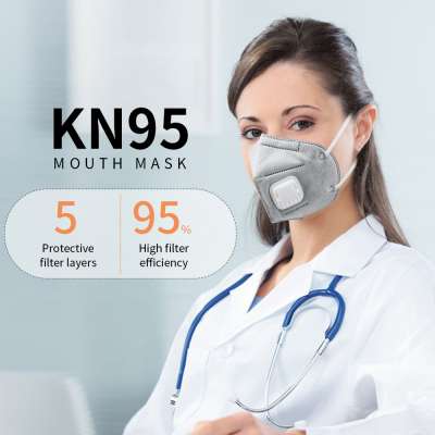 In Stock CE FDA Disposable Dust KN95 N95 Face Mask, 5 ply Anti Virus Mouth Masks ffp3 ffp2 with valve